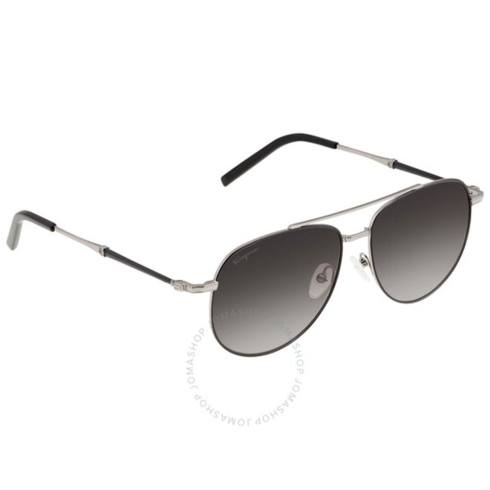 Salvatore Ferragamo  Grey Pilot Unisex Sunglasses SF226S 086 in case